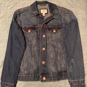 Forever 21 slightly distressed denim jacket